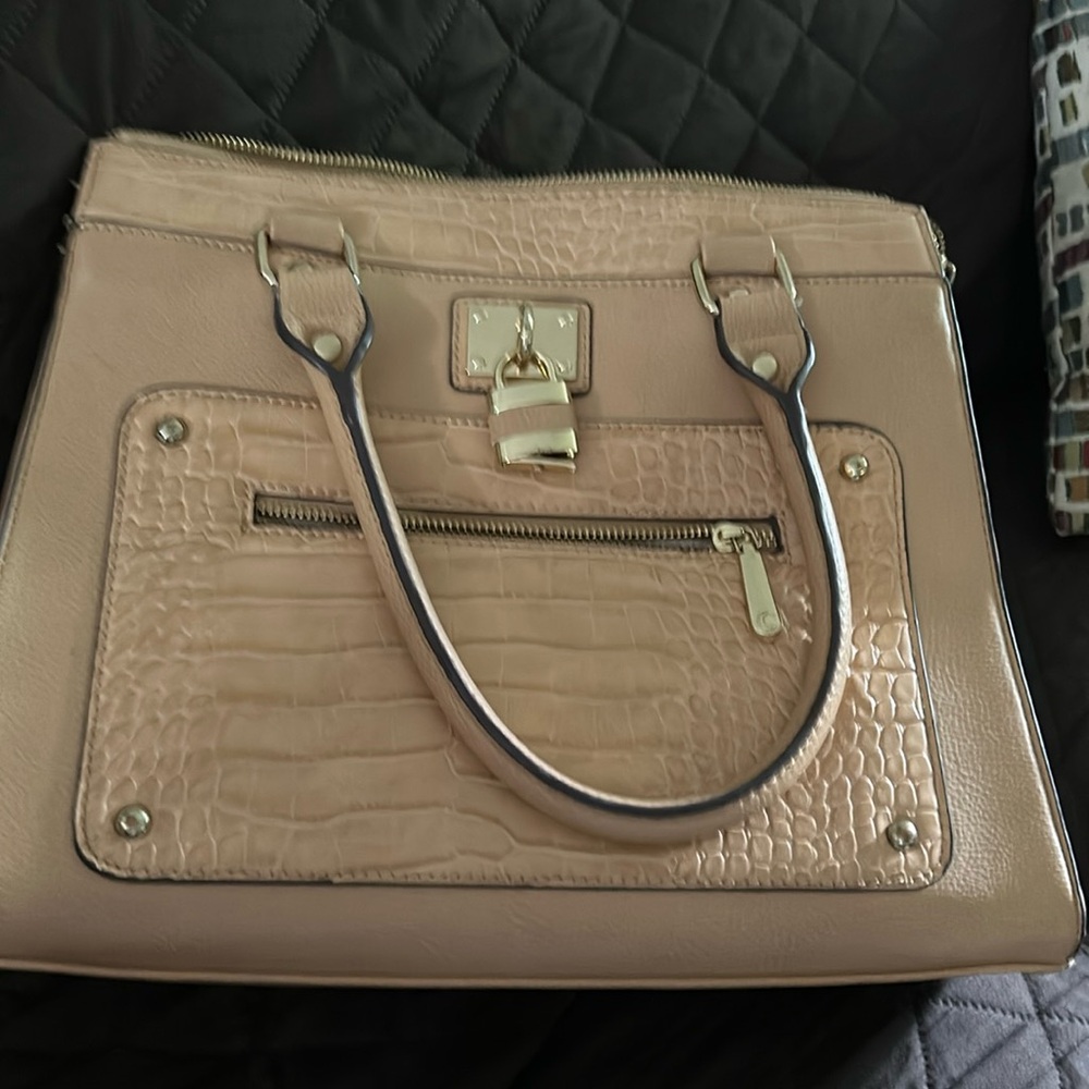 Gold business casual handbag